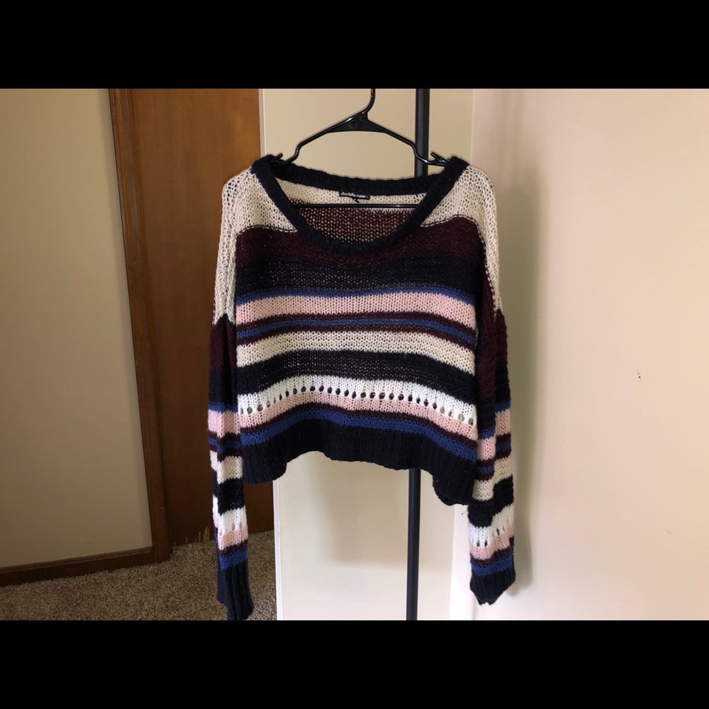 Charlotte Russe stripped crop sweater